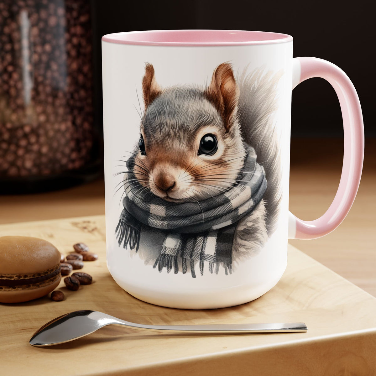 Squirrel Mug, Mug for Squirrell Lovers, Funny Coffee Mug, Gift for Squirrell Lovers, Christmas Mug, Ceramic Mug 15oz
