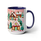 Pink Christmas Mug, Pinkmas Village Coffee Cup, Pink Christmas Town Mug 15oz, Cute Christmas Gift for Her