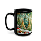 Christmas Mug, Retro Holiday Ceramic Mug, Christmas Coffee Mug, Kitchen Decor Mug 15oz