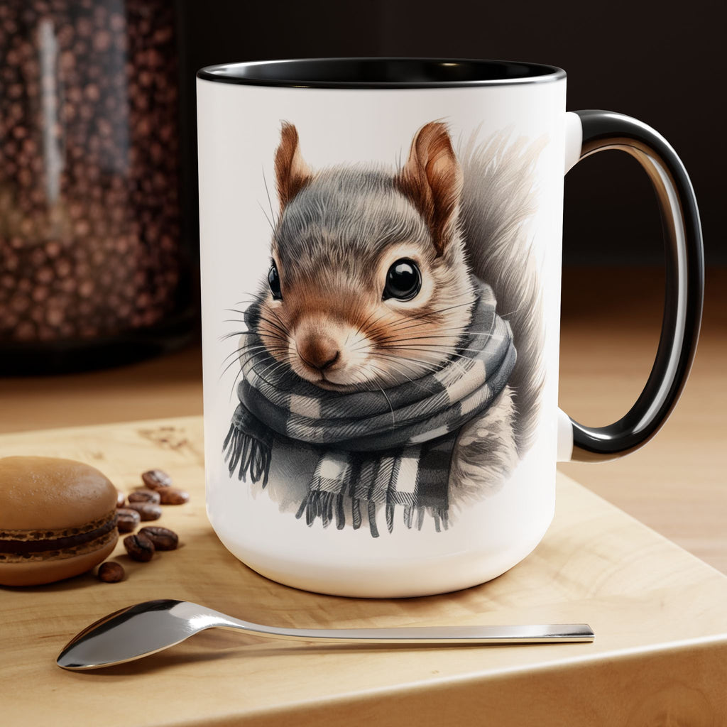 Squirrel Mug, Mug for Squirrell Lovers, Funny Coffee Mug, Gift for Squirrell Lovers, Christmas Mug, Ceramic Mug 15oz