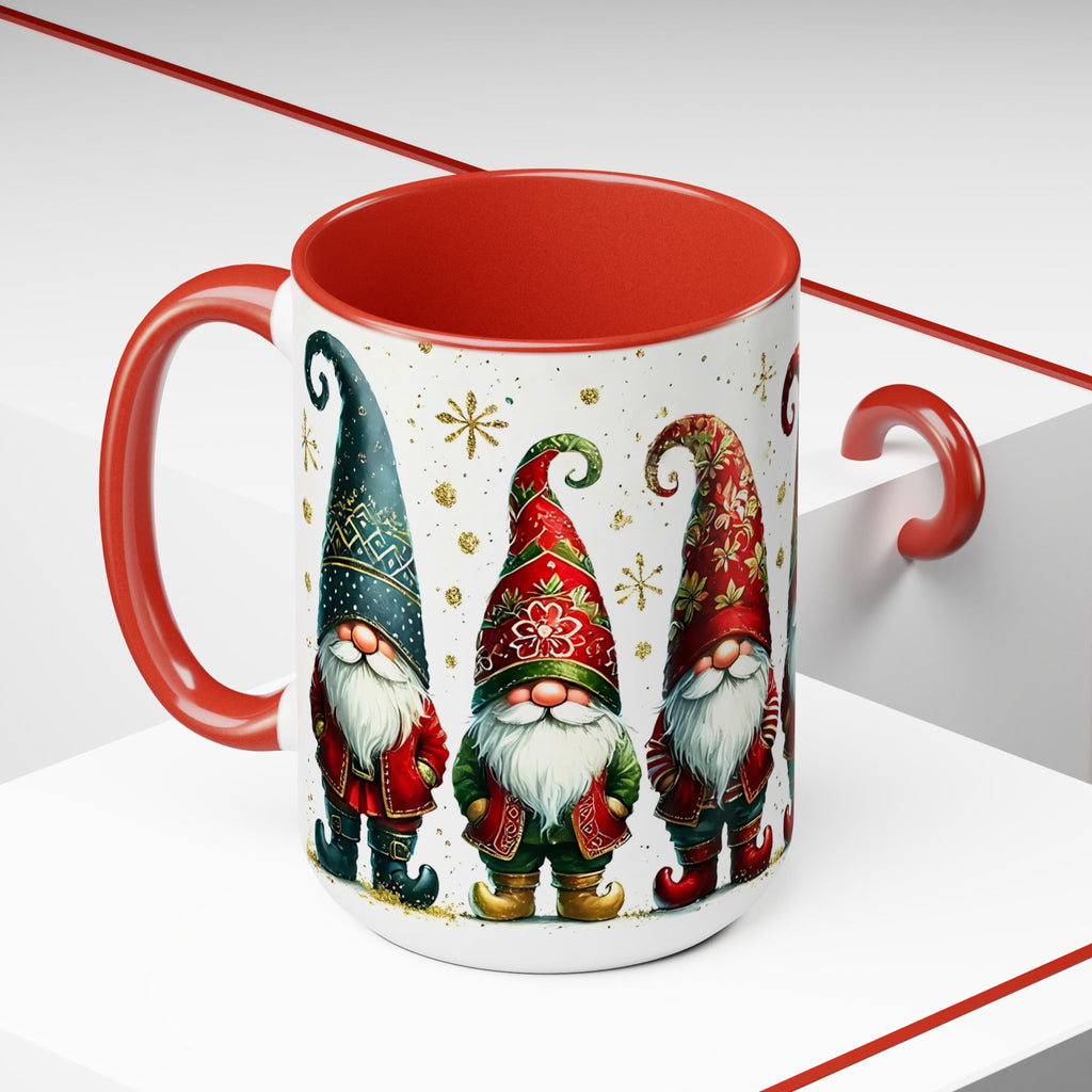 Gnome Christmas Mug, Gnome Coffee Mug, Holiday Gnome Cup, Gnome Lover Gift, Kitchen Decor Gnome Coffee Cup, Trendy Mug, Xmas Gift Mug 15oz