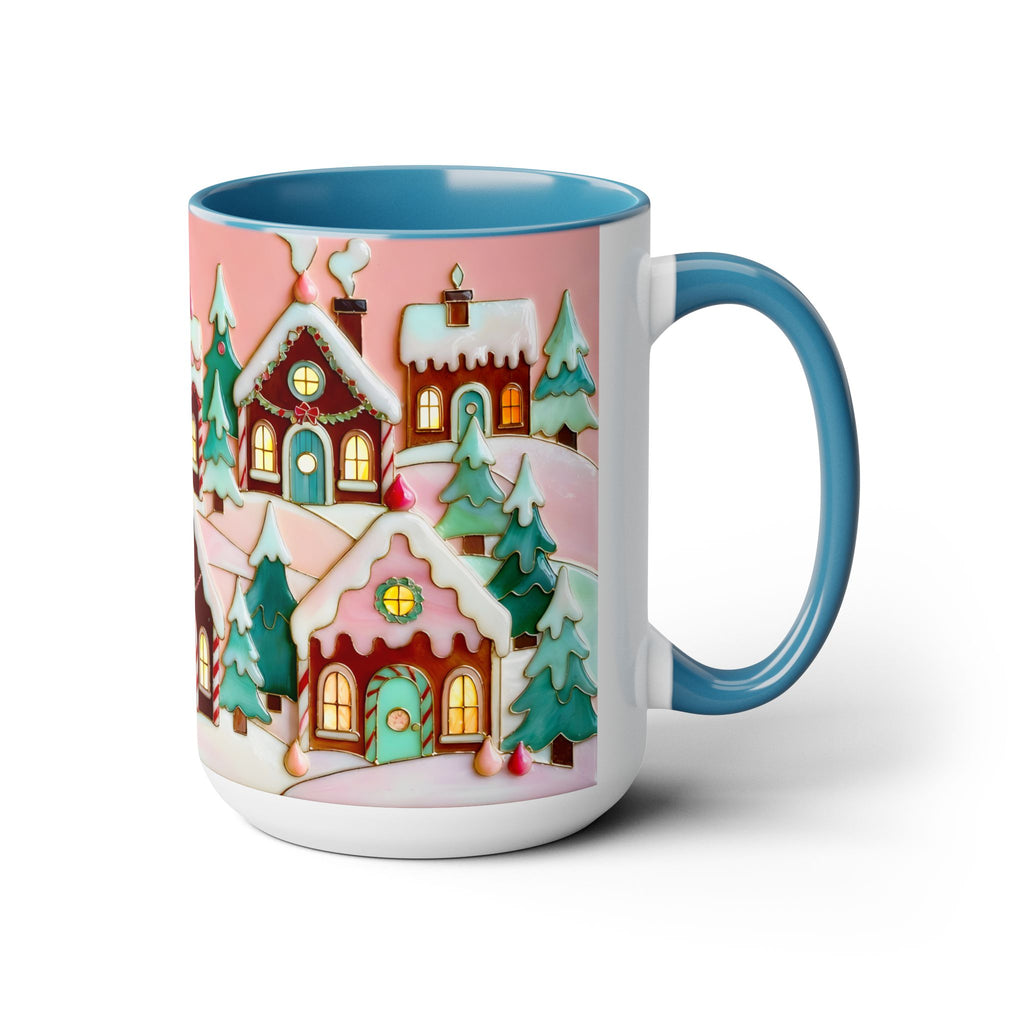Pink Christmas Mug, Pinkmas Village Coffee Cup, Pink Christmas Town Mug 15oz, Cute Christmas Gift for Her