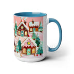 Pink Christmas Mug, Pinkmas Village Coffee Cup, Pink Christmas Town Mug 15oz, Cute Christmas Gift for Her