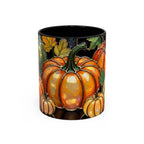 Pumpkin Mug, Fall Coffee Mug, Autumn Pumpkin Cup, Stained Glass Pumpkin Mug, Cozy Fall Gift, Thanksgiving Mug, Halloween Mug