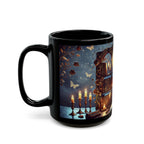 Crescent Moon Gothic Book Lover Coffee Mug, Dark Academia Witchy Floral Gift, Reading Mug, Book Lover Gift, Bookish Fall, Ceramic Cup 15oz