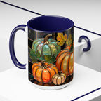 Pumpkin Mug, Fall Coffee Mug, Autumn Pumpkin Cup, Stained Glass Pumpkin Mug, Cozy Fall Gift, Thanksgiving Mug, Halloween Mug