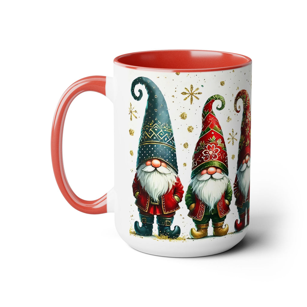 Gnome Christmas Mug, Gnome Coffee Mug, Holiday Gnome Cup, Gnome Lover Gift, Kitchen Decor Gnome Coffee Cup, Trendy Mug, Xmas Gift Mug 15oz