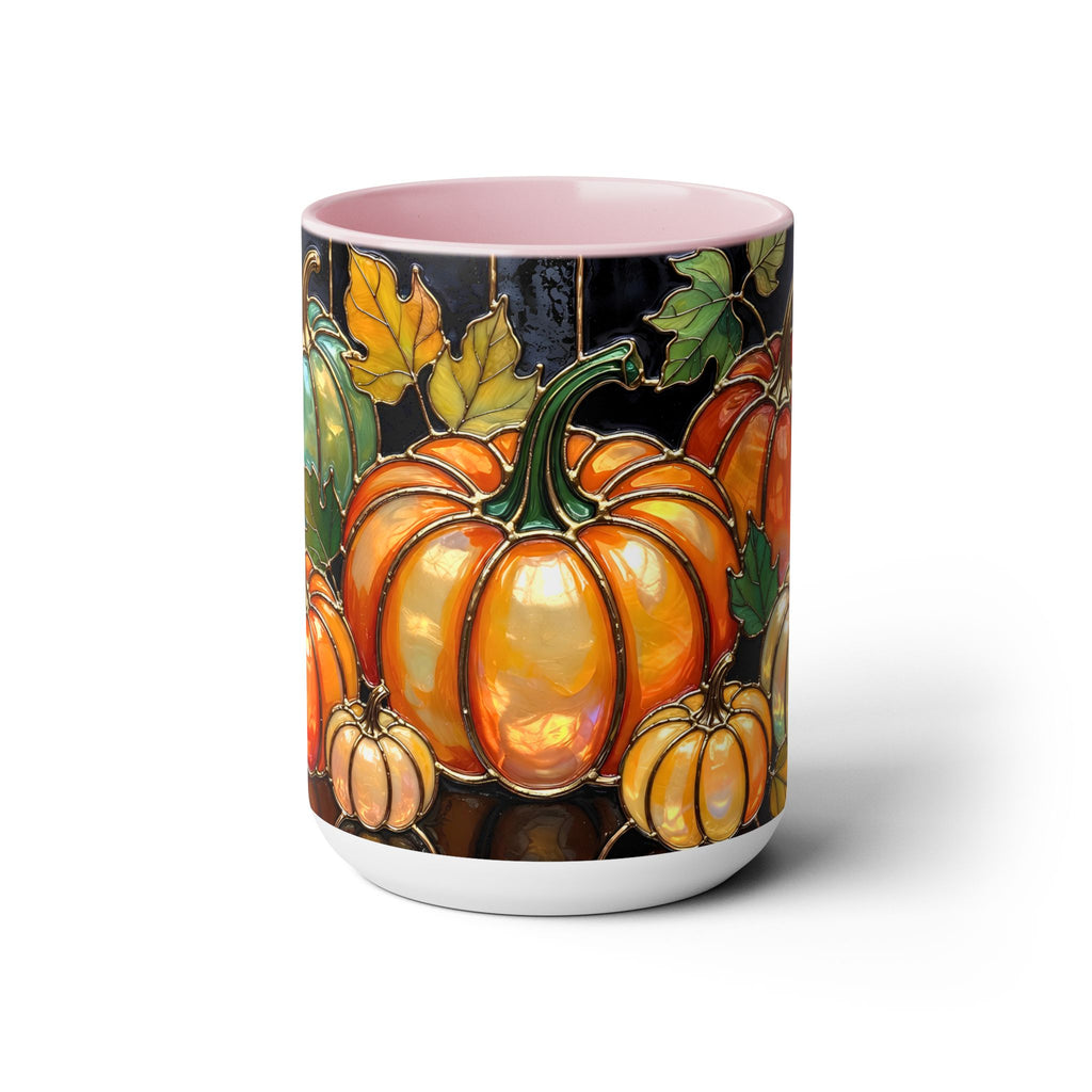 Pumpkin Mug, Fall Coffee Mug, Autumn Pumpkin Cup, Stained Glass Pumpkin Mug, Cozy Fall Gift, Thanksgiving Mug, Halloween Mug