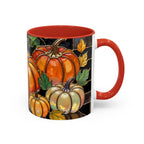 Pumpkin Mug, Fall Coffee Mug, Autumn Pumpkin Cup, Stained Glass Pumpkin Mug, Cozy Fall Gift, Thanksgiving Mug, Halloween Mug
