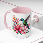 Hummingbird Mug, Hummingbird Lover Mug, Hummingbird Gifts for Women, Flower Mug, Bird Lover Gifts, Gift for Mom Mugs, Christmas Gift Mug15oz
