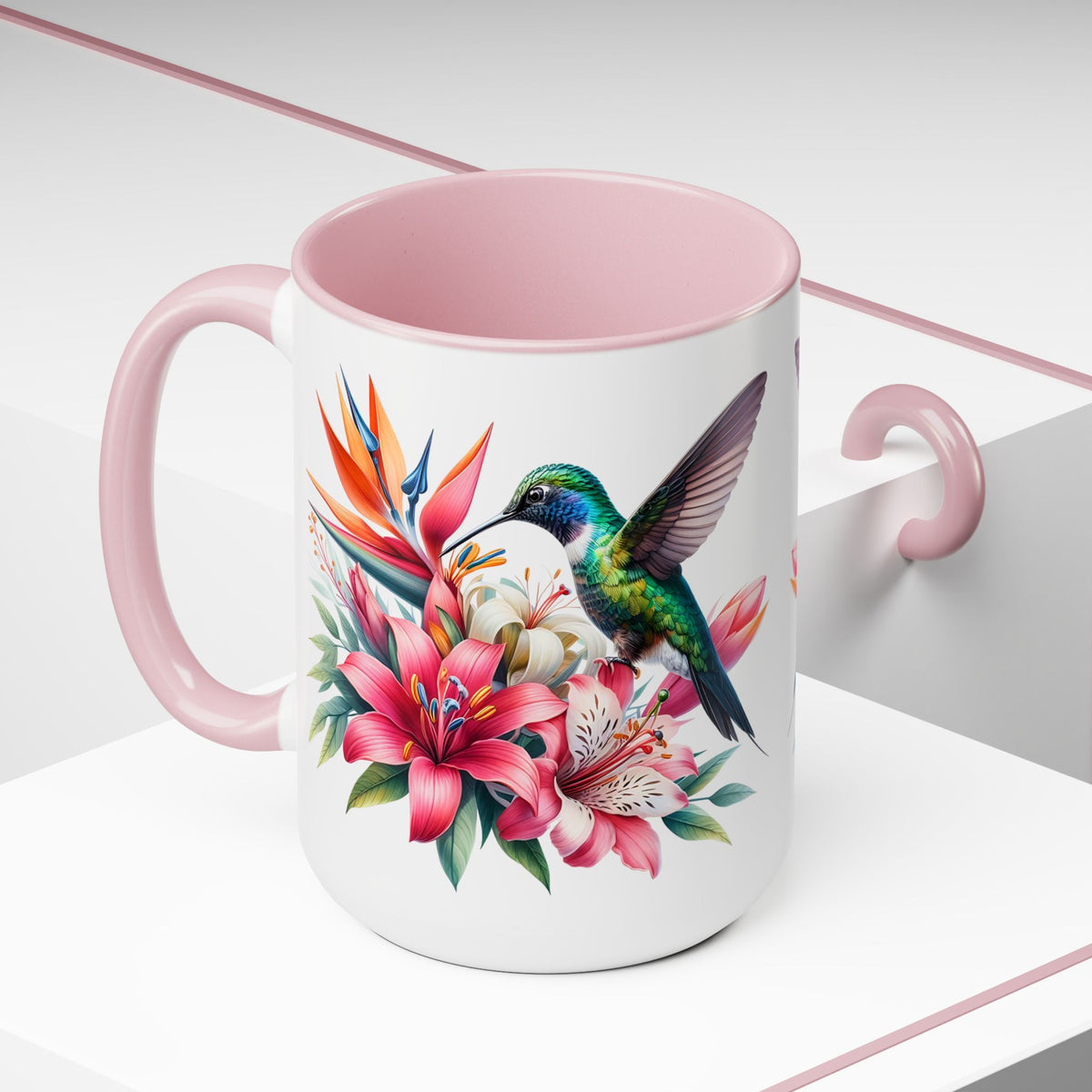 Hummingbird Mug, Hummingbird Lover Mug, Hummingbird Gifts for Women, Flower Mug, Bird Lover Gifts, Gift for Mom Mugs, Christmas Gift Mug15oz