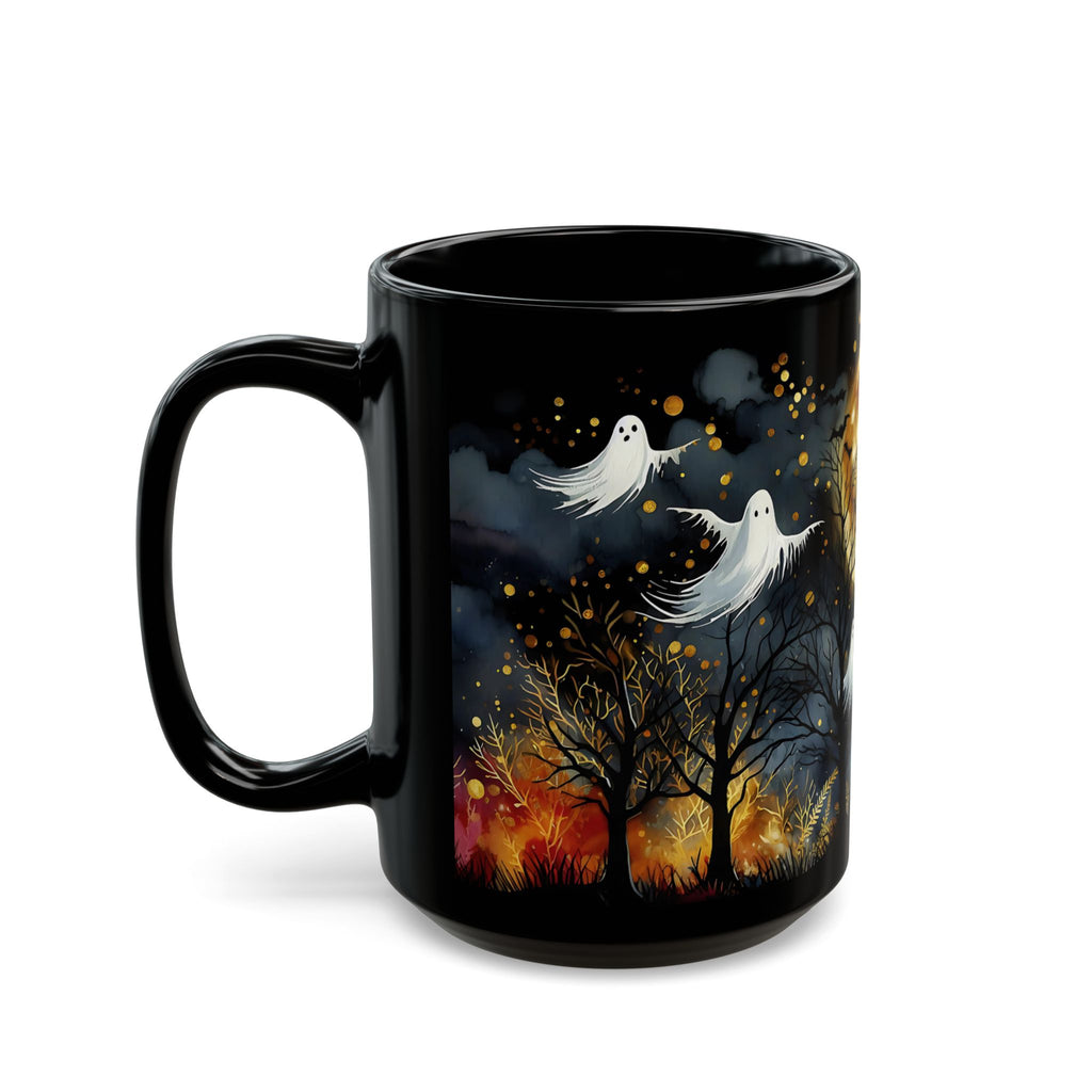 Halloween Mug, Halloween Haunted House Coffee Mug, Unique Halloween Gift, Witchy Halloween Cup, Vintage Style Halloween Mug, Ghost Mug 15oz