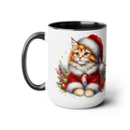 Meowy Christmas Mug, Santa Cat Mug, Cute Christmas Mug, Christmas Cats Mug, Cat Lover Gift, Cat Mom Gift, Holiday Mug, Christmas Mug 15oz
