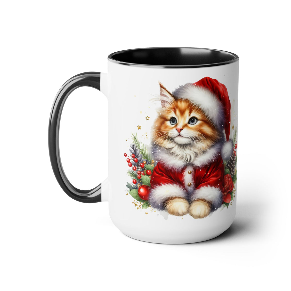 Meowy Christmas Mug, Santa Cat Mug, Cute Christmas Mug, Christmas Cats Mug, Cat Lover Gift, Cat Mom Gift, Holiday Mug, Christmas Mug 15oz