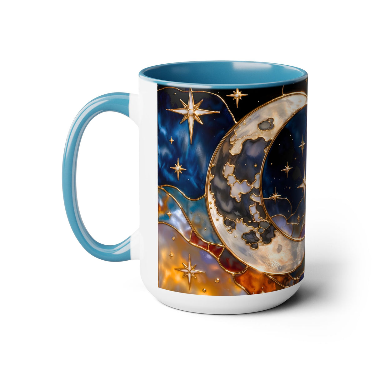 Celestial Sun Moon Mug, Stained Glass Style Coffee Mug, Moon & Sun Mug, Witchy Gift Mug, Astrology Mug, Dark Academia Cup, Gothic Cup