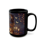 Crescent Moon Gothic Book Lover Coffee Mug, Dark Academia Witchy Floral Gift, Reading Mug, Book Lover Gift, Bookish Fall, Ceramic Cup 15oz