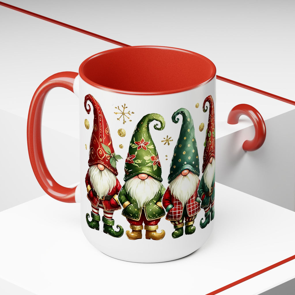 Gnome Christmas Mug, Gnome Coffee Mug, Holiday Gnome Cup, Gnome Lover Gift, Kitchen Decor Gnome Coffee Cup, Trendy Mug, Xmas Gift Mug 15oz