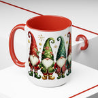 Gnome Christmas Mug, Gnome Coffee Mug, Holiday Gnome Cup, Gnome Lover Gift, Kitchen Decor Gnome Coffee Cup, Trendy Mug, Xmas Gift Mug 15oz