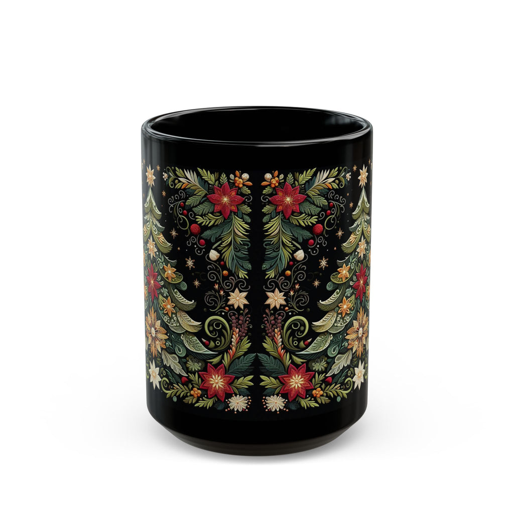 Christmas Mug, Christmas Tree Coffee Mug, Festive Christmas Tree Cup, Pine Mug,  Holiday Mug, Xmas Mug Gift Seasponal Kitchen Decor Mug 15oz