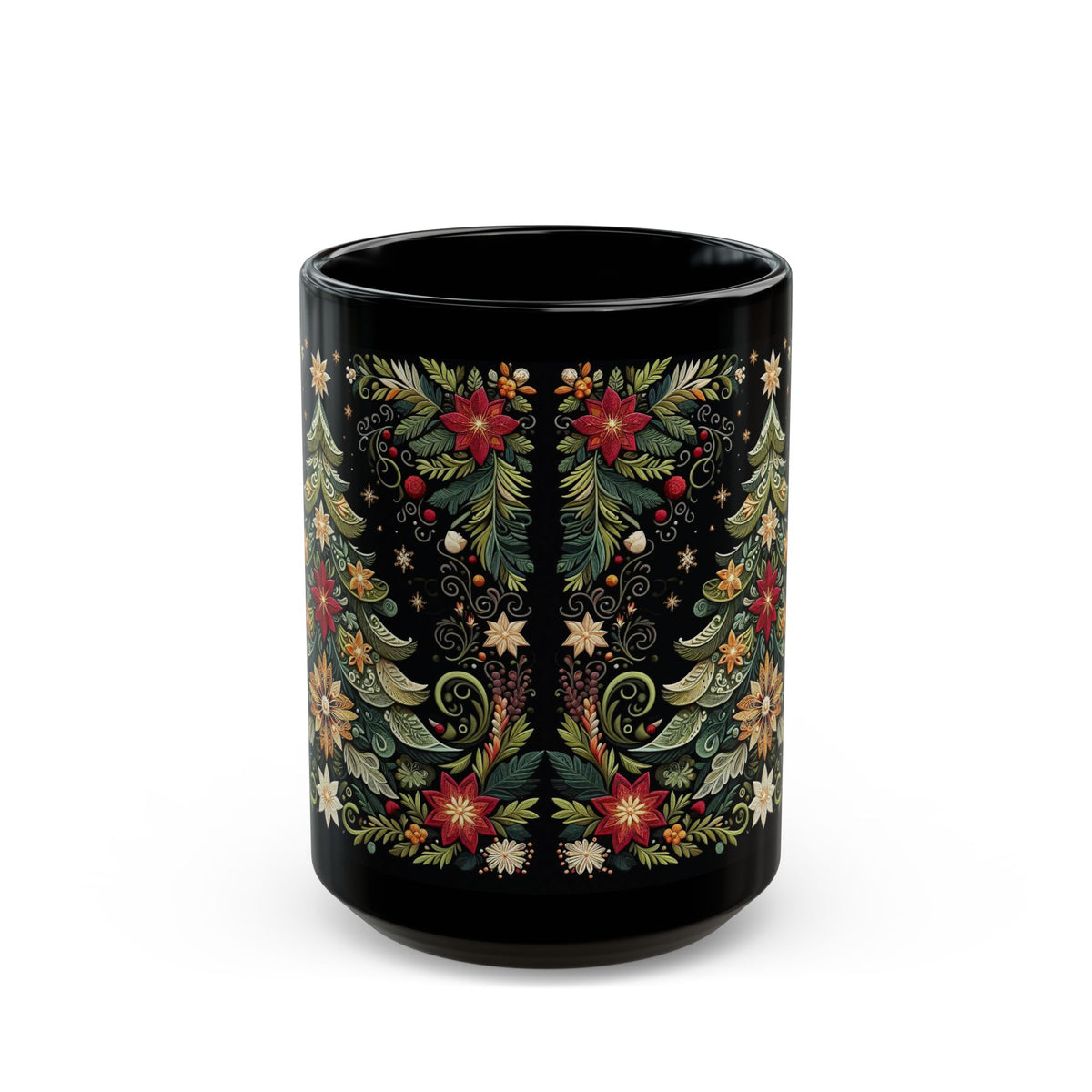 Christmas Mug, Christmas Tree Coffee Mug, Festive Christmas Tree Cup, Pine Mug,  Holiday Mug, Xmas Mug Gift Seasponal Kitchen Decor Mug 15oz