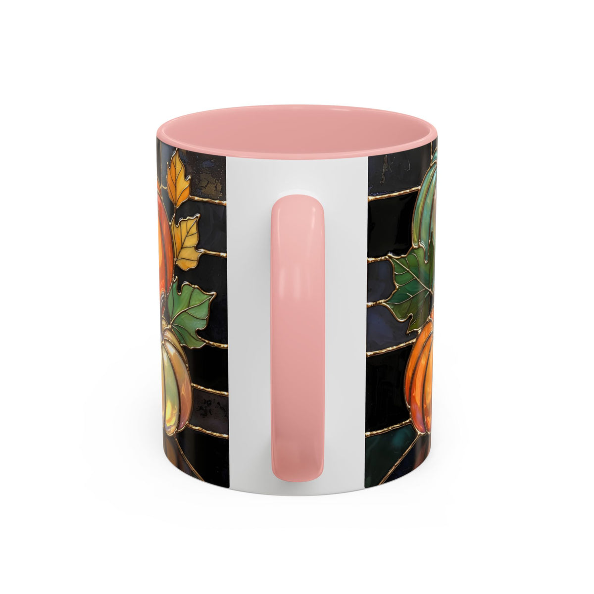 Pumpkin Mug, Fall Coffee Mug, Autumn Pumpkin Cup, Stained Glass Pumpkin Mug, Cozy Fall Gift, Thanksgiving Mug, Halloween Mug