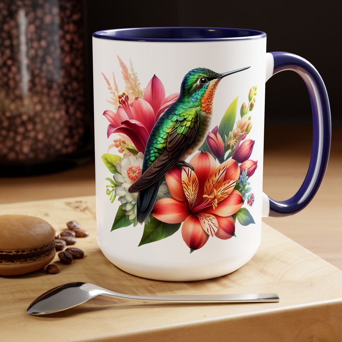 Hummingbird Mug, Hummingbird Gifts, Flower Mug, Bird Lover Gifts, Gift for Mom Nana Gigi Mugs, Hummingbird Lover Mug, Christmas Gift Mug15oz