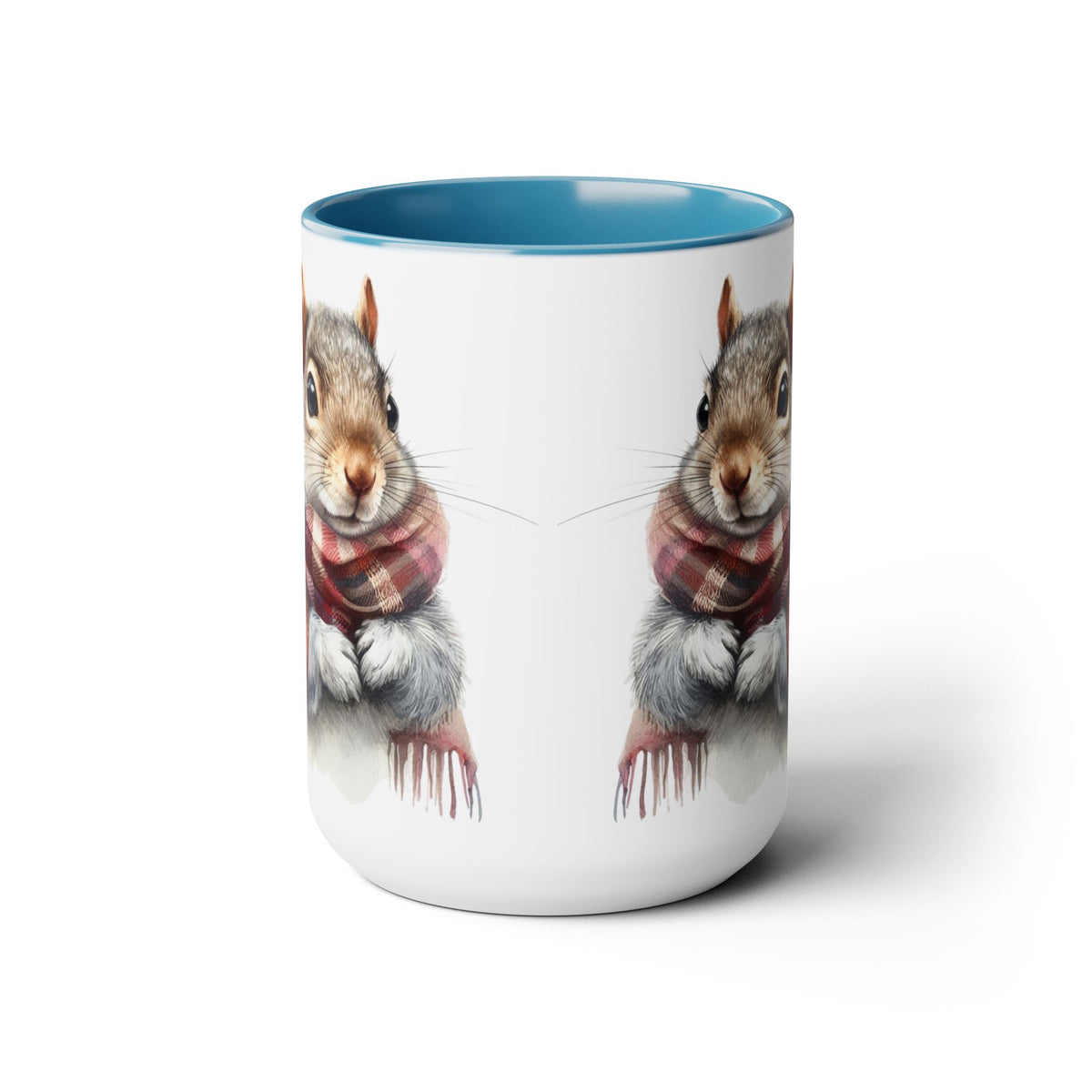 Squirrel Mug, Mug for Squirrell Lovers, Funny Coffee Mug, Gift for Squirrell Lovers, Squirrell With Scarf, Christmas Mug, Ceramic Mug 15oz