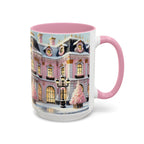 Pink Christmas Village Mug Christmas Movie Mug Christmas Coffee Mug Christmas Mug Aesthetic Mug Holiday Kitchen Decor Hot Coco Pink Mug 15oz