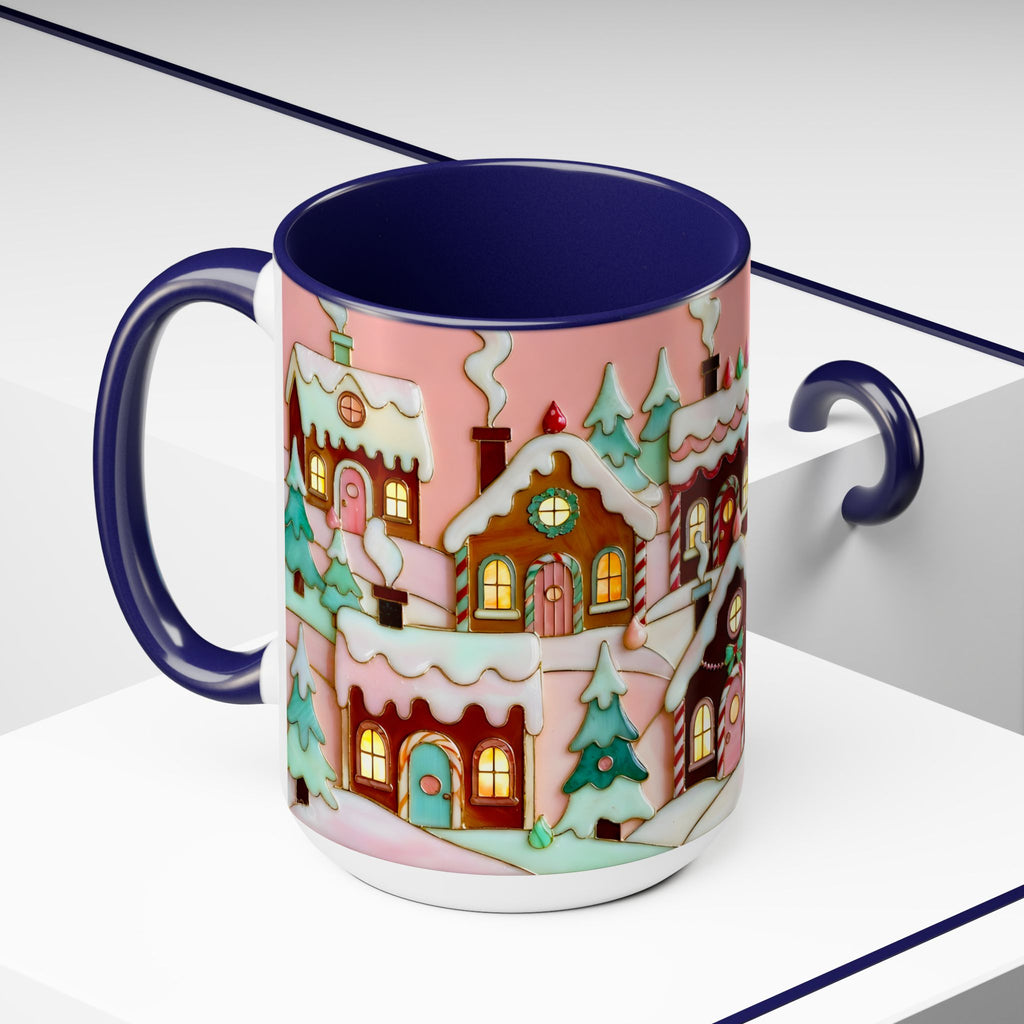 Pink Christmas Mug, Pinkmas Village Coffee Cup, Pink Christmas Town Mug 15oz, Cute Christmas Gift for Her