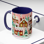 Pink Christmas Mug, Pinkmas Village Coffee Cup, Pink Christmas Town Mug 15oz, Cute Christmas Gift for Her