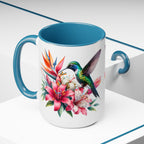 Hummingbird Mug, Hummingbird Lover Mug, Hummingbird Gifts for Women, Flower Mug, Bird Lover Gifts, Gift for Mom Mugs, Christmas Gift Mug15oz