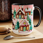 Pink Christmas Mug, Pinkmas Village Coffee Cup, Pink Christmas Town Mug 15oz, Cute Christmas Gift for Her