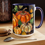 Pumpkin Mug, Fall Coffee Mug, Autumn Pumpkin Cup, Stained Glass Pumpkin Mug, Cozy Fall Gift, Thanksgiving Mug, Halloween Mug