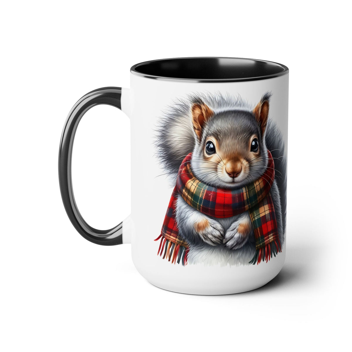 Squirrel Mug, Mug for Squirrell Lovers, Funny Coffee Mug, Gift for Squirrell Lovers, Squirrell With Scarf Mug, Christmas Mug Winter Mug 15oz