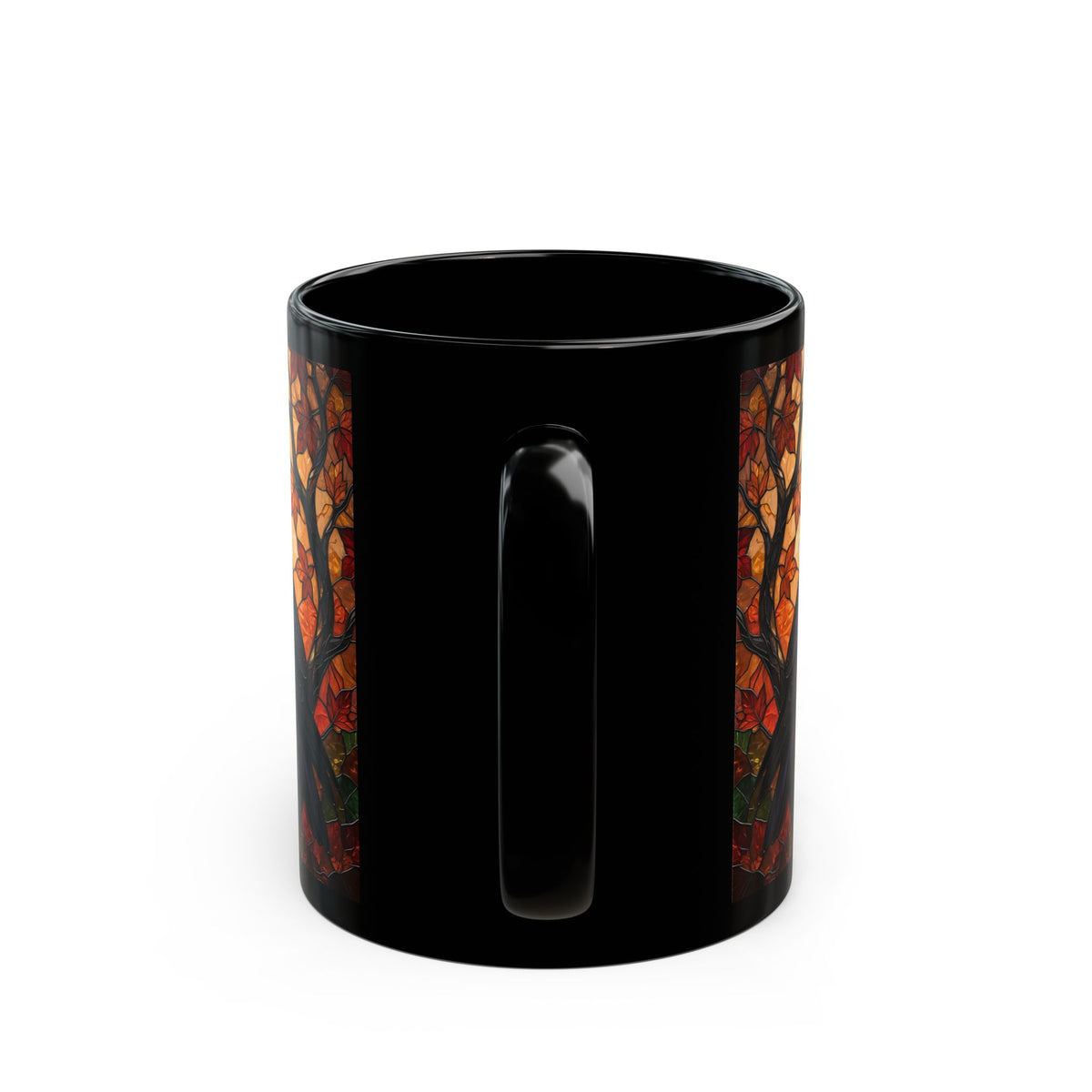 Raven Mug, Stained Glass Crow Coffee Mug, Gothic Raven Mug, Dark Academia Gift, Witchy Fall Mug, Bird Lover Gift, Halloween Cup 11oz, 15oz