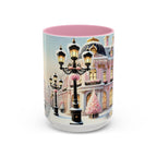 Pink Christmas Village Mug Christmas Movie Mug Christmas Coffee Mug Christmas Mug Aesthetic Mug Holiday Kitchen Decor Hot Coco Pink Mug 15oz