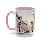 Pink Christmas Village Mug Christmas Movie Mug Christmas Coffee Mug Christmas Mug Aesthetic Mug Holiday Kitchen Decor Hot Coco Pink Mug 15oz
