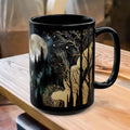 Dark Forest Mug, Mystical Night Coffee Mug, Witchy Moon Mug, Gothic Forest Dark Academia Mug, Mystical Forest Coffee Cup, Halloween Cup 15oz