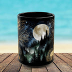 Dark Forest Mug, Mystical Night Coffee Mug, Witchy Moon Mug, Gothic Forest Dark Academia Mug, Mystical Forest Coffee Cup, Halloween Cup 15oz