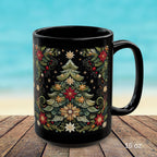 Christmas Mug, Christmas Tree Coffee Mug, Festive Christmas Tree Cup, Pine Mug,  Holiday Mug, Xmas Mug Gift Seasponal Kitchen Decor Mug 15oz