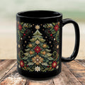 Christmas Mug, Christmas Tree Coffee Mug, Festive Christmas Tree Cup, Pine Mug,  Holiday Mug, Xmas Mug Gift Seasponal Kitchen Decor Mug 15oz