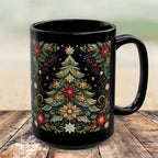 Christmas Mug, Christmas Tree Coffee Mug, Festive Christmas Tree Cup, Pine Mug,  Holiday Mug, Xmas Mug Gift Seasponal Kitchen Decor Mug 15oz