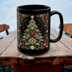 Christmas Mug, Christmas Tree Coffee Mug, Festive Christmas Tree Cup, Pine Mug,  Holiday Mug, Xmas Mug Gift Seasponal Kitchen Decor Mug 15oz
