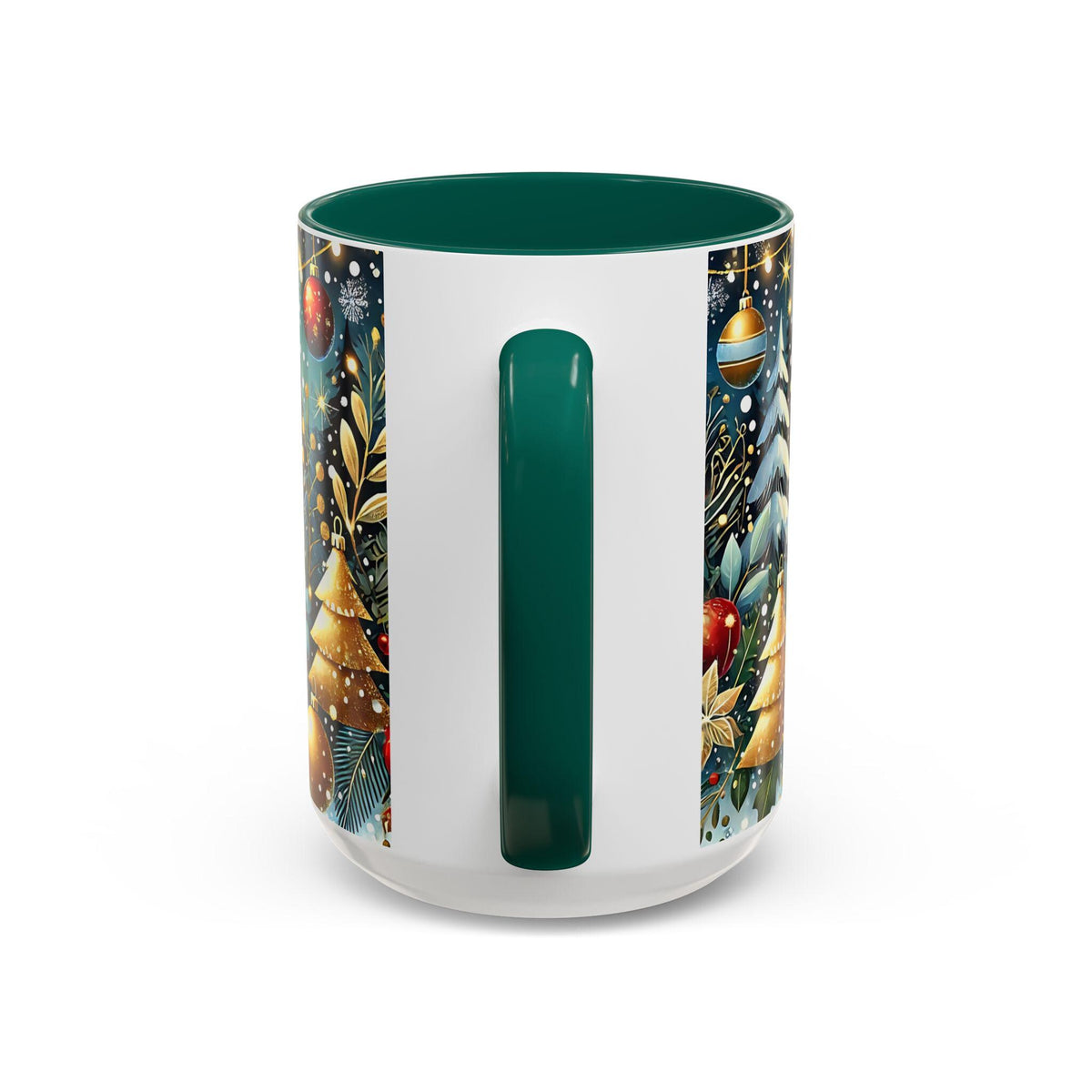 Festive Christmas Mug, Vintage Style Holiday Mug, Classic Christmas Tree Mug, Christmas Coffee Mug, Kitchen Decor Mug Forest Coffee Mug 15oz