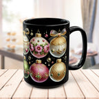 Christmas Mug, Retro Christmas Coffee Mug, Festive Christmas Cup, Holiday Mug, Xmas Mug, Seasonal Kitchen Decor Mug, Hot Chocolate Mug 15oz