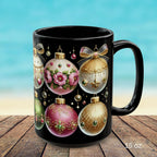 Christmas Mug, Retro Christmas Coffee Mug, Festive Christmas Cup, Holiday Mug, Xmas Mug, Seasonal Kitchen Decor Mug, Hot Chocolate Mug 15oz