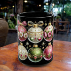 Christmas Mug, Retro Christmas Coffee Mug, Festive Christmas Cup, Holiday Mug, Xmas Mug, Seasonal Kitchen Decor Mug, Hot Chocolate Mug 15oz
