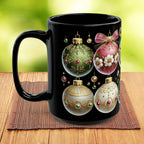 Christmas Mug, Retro Christmas Coffee Mug, Festive Christmas Cup, Holiday Mug, Xmas Mug, Seasonal Kitchen Decor Mug, Hot Chocolate Mug 15oz
