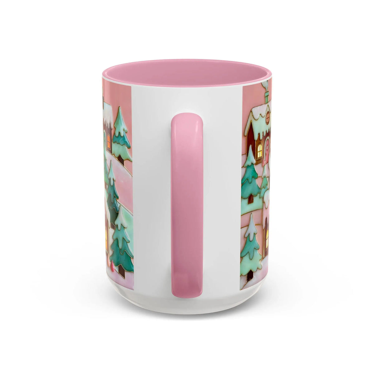 Pink Christmas Mug, Pinkmas Village Coffee Cup, Pink Christmas Town Mug 15oz, Cute Christmas Gift for Her