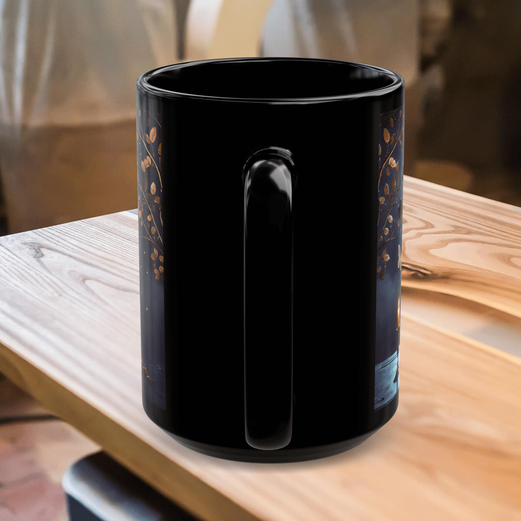 Crescent Moon Gothic Book Lover Coffee Mug, Dark Academia Witchy Floral Gift, Reading Mug, Book Lover Gift, Bookish Fall, Ceramic Cup 15oz